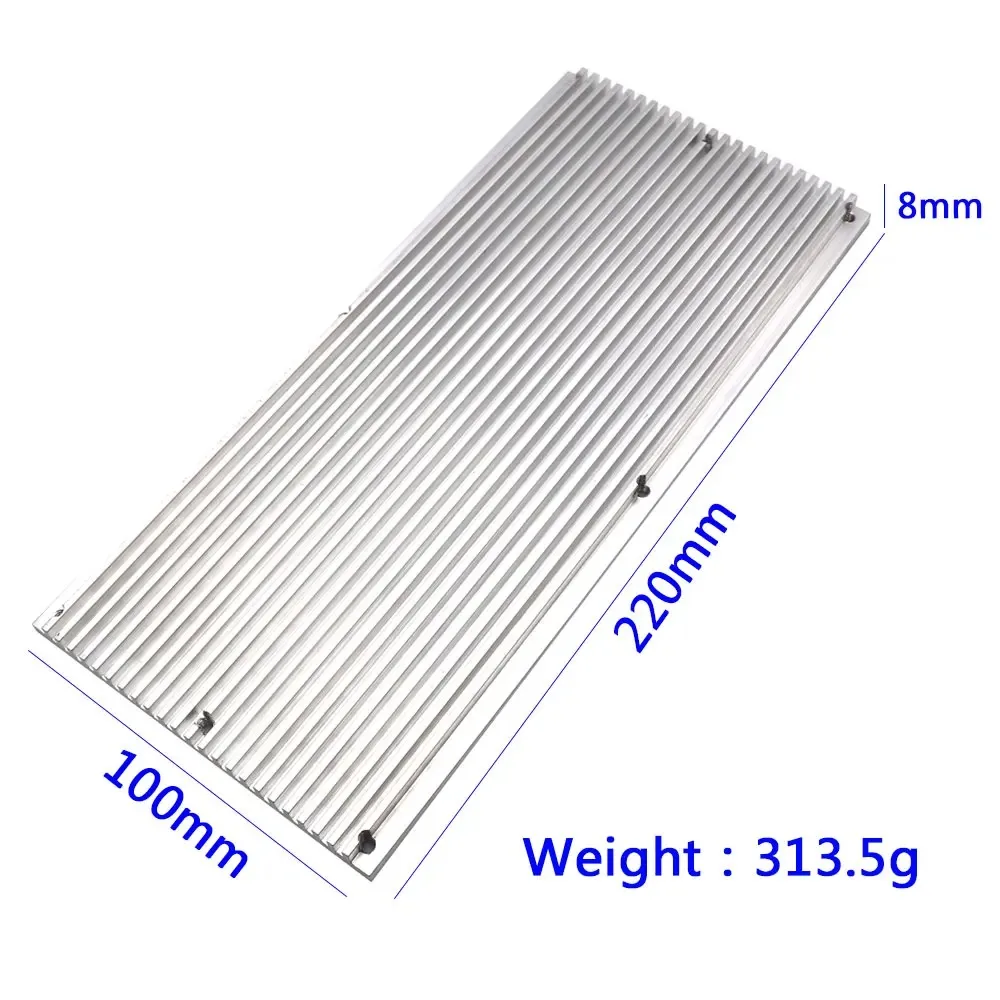 2pcs 220x100x8mm Rectangle LED Heatsink Aluminum Cooling Board Radiator for COB LED Light Bulb Heat Dissipation Radiating Panel