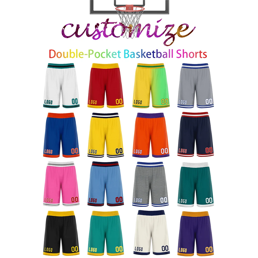 

Printing Basketball Shorts DIY Customized Sports Clothes College Tracksuit Classic Number 23 24 8 3 1 76 Plus Size S-4XL