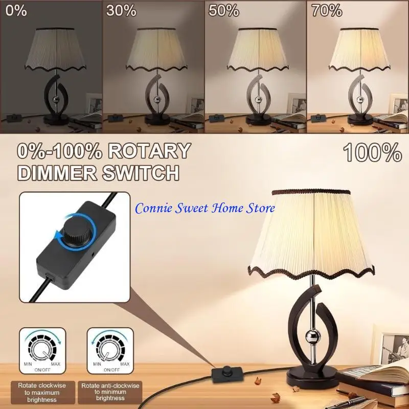 LXAF LED Inlines Dimmer Switches 1 Gang for Tables Lamp 220V Trailing Edges Dimmer