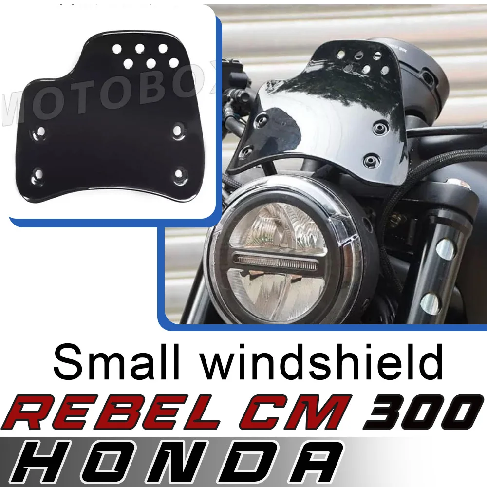 

For HONDA Rebel CM300 small windshield retro headlight cover rebel cm300 deflector decorative front windshield hood accessories