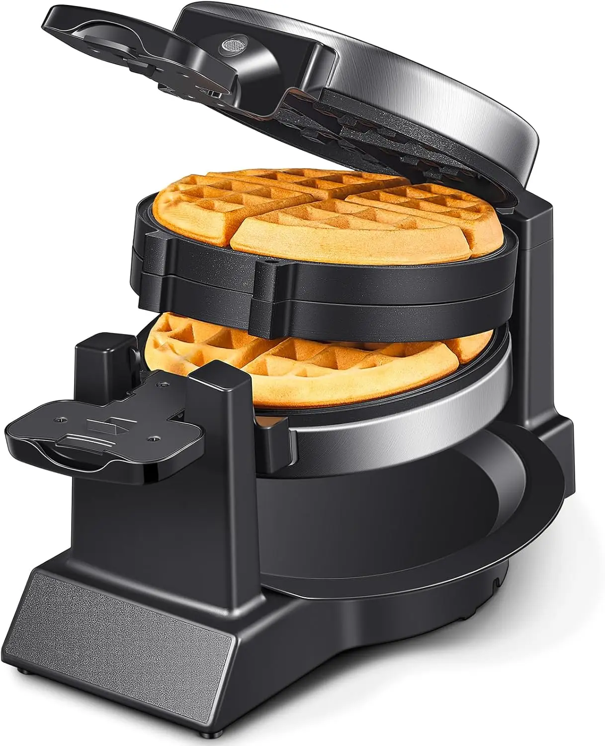 

Double Belgian Waffle Maker with 180° Flip, 1400W Power, Nonstick Plates & Cool Touch Handles for Easy Breakfast