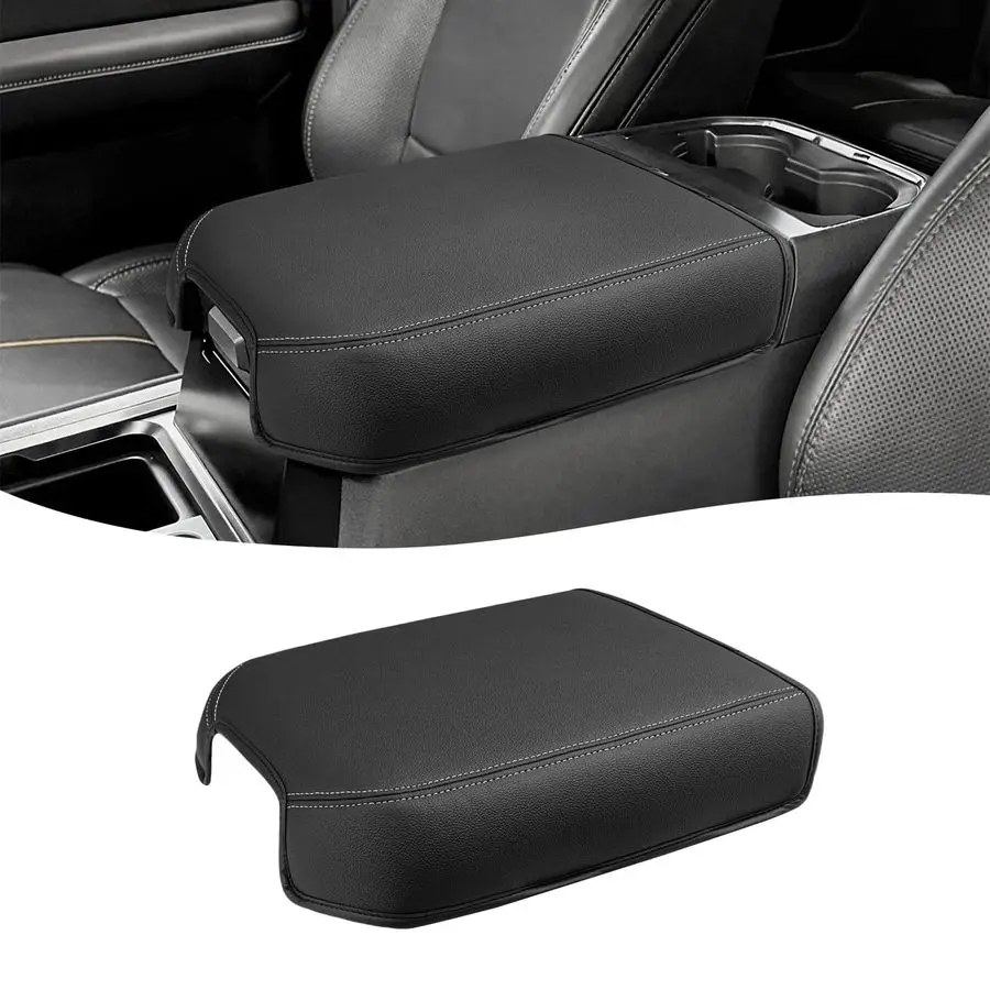 

Console Cover for 2023 2024 2025 2026 F250 F350 F450 F550 Super Duty Accessories, Vinyl Leather Middle Armrest Cusion Protector,