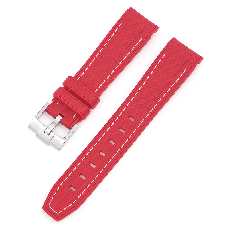 20 mm Gummi-Silikon-Uhrenarmband für Omega X Swatch Joint MoonSwatch-Armband für Seamaster 300 Herren Damen-Armband mit gebogenem Ende