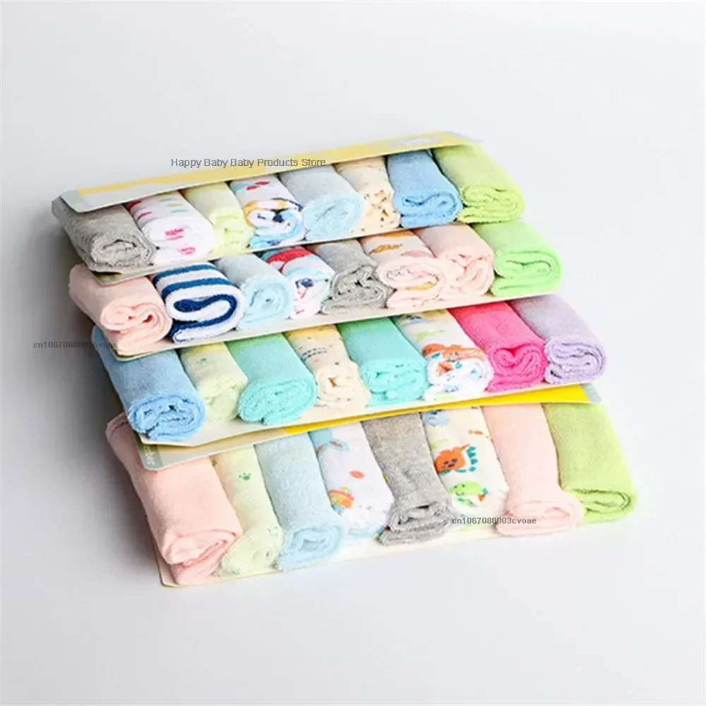 8Pcs/pack Baby Infant Newborn Bath Towel Washcloth Bathing Feeding Wipe Cloth Soft  Shower Products 21*21cm