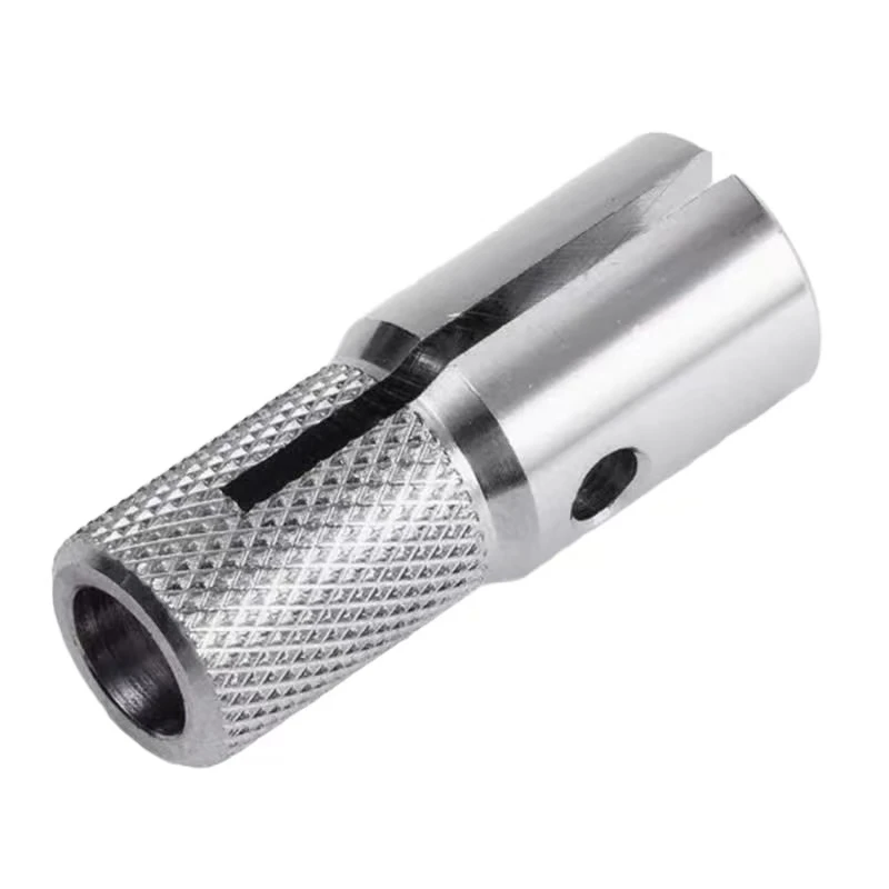 

Custom 5 Axis CNC Machining Service Stainless Steel Precision Turned Knurled Coupling Sleeve