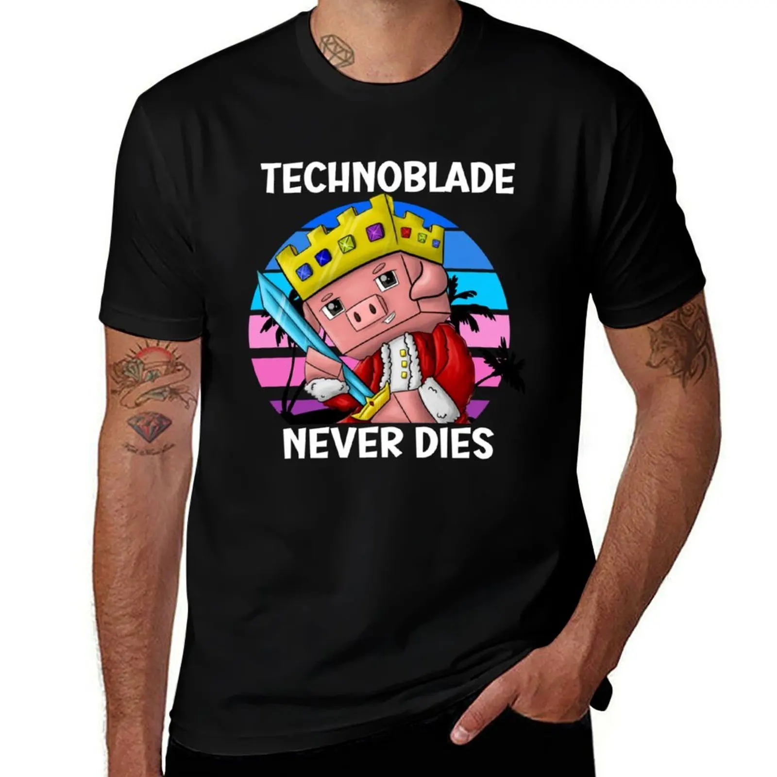 

Technoblade Never Dies. T-Shirt graphic t shirts for man t shirts cotton 100% T-Shirt