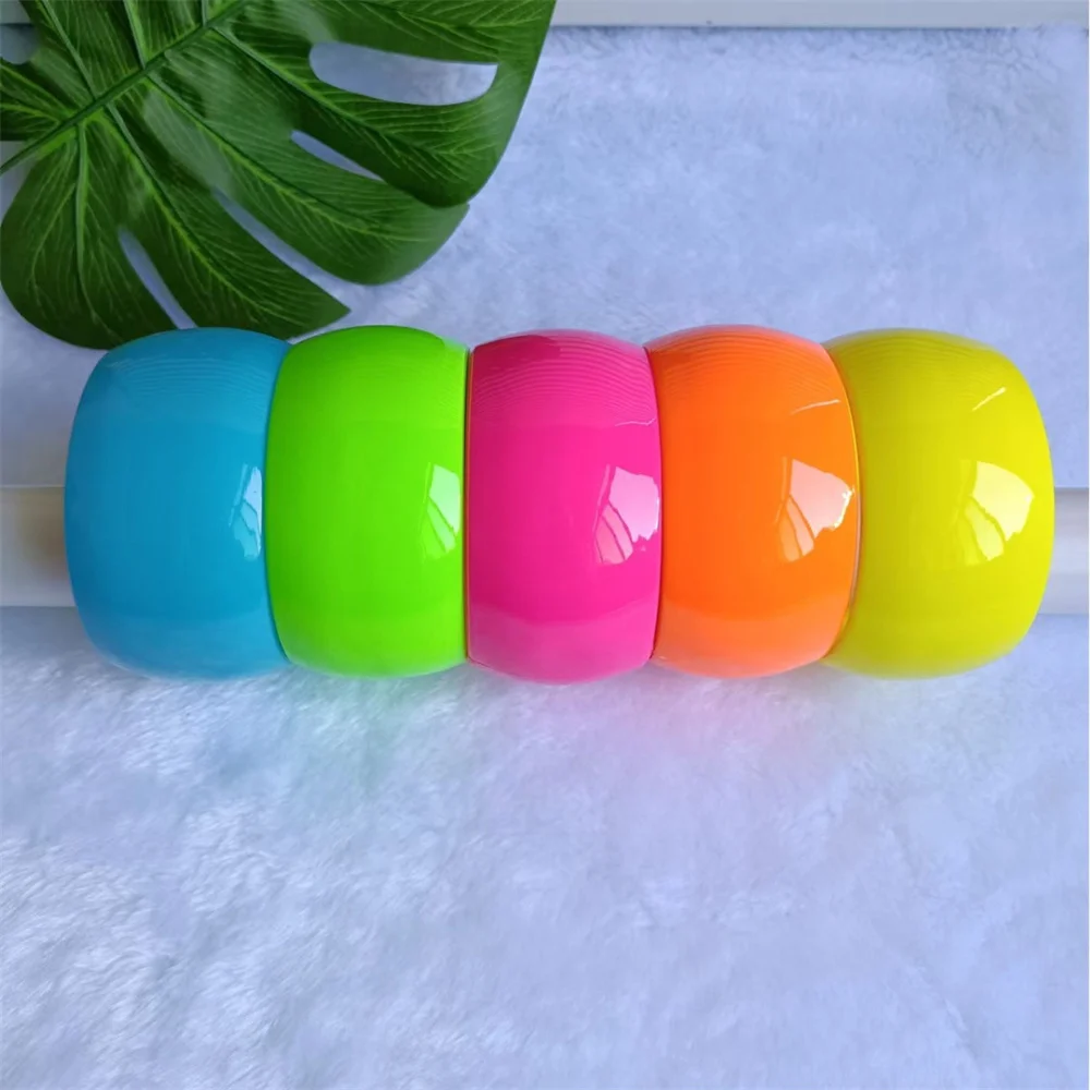 4CM Exaggerated Fluorescent Acrylic Colored bangle Bracelet Fashionable Hot Selling Wristband Suitable for All Mass Jewelry