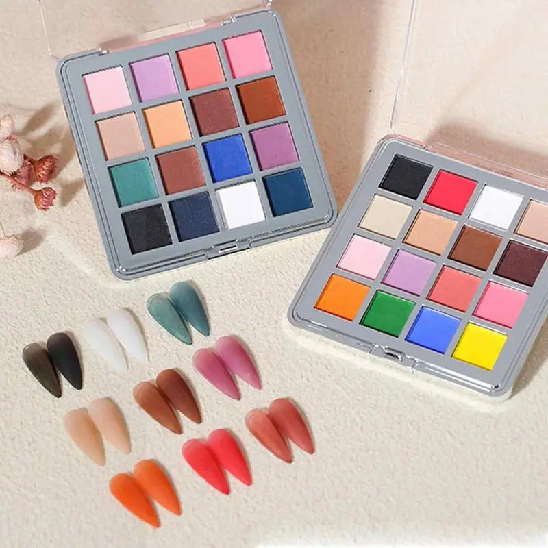 16 colori Solid Powder Nail Art Gradient Pigment Set specchio Effect Manicure Nail Art Decoration Powder