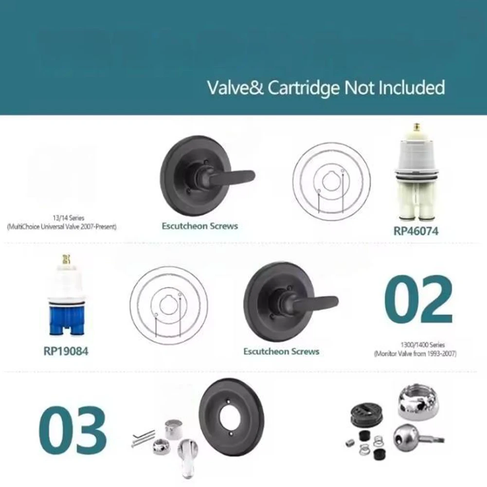 For 13 Series Single-Function Shower Valve Kit - Bathroom Shower Faucet Trim Replacement Set