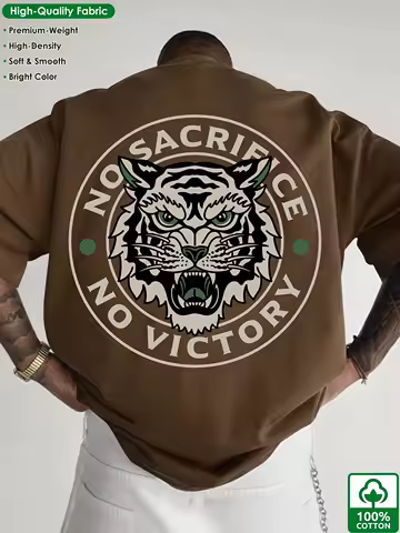 100 cotton Men'S Oversized T-Shirt - Breathable Short Sleeve Round Neck with Minimalist Black Grid Pattern PrintCa