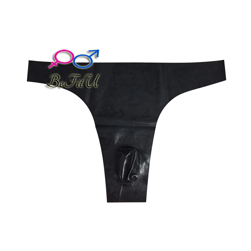 Latex Shorts Seamless Underpants Cosplay Thongs sexy G-strings natural fetish Male with big or small ball bag bondage