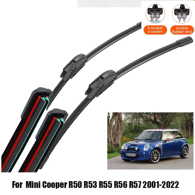 

Car Windshield Wiper Kit Suitable For Mini Cooper R50 R53 R55 R56 R57 2001-2022 Car Front Wiper BladeCar Accessory Hight Mute
