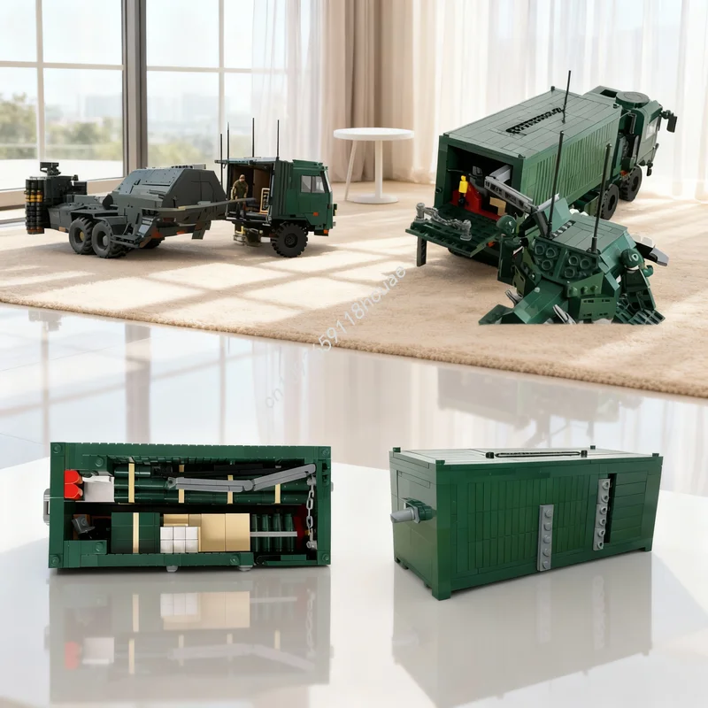 

736pcs MOC Creator Designer Sets BAE Bofors Archer Ammunition Resupply Model Building Blocks Architecture Christmas Gift Toy
