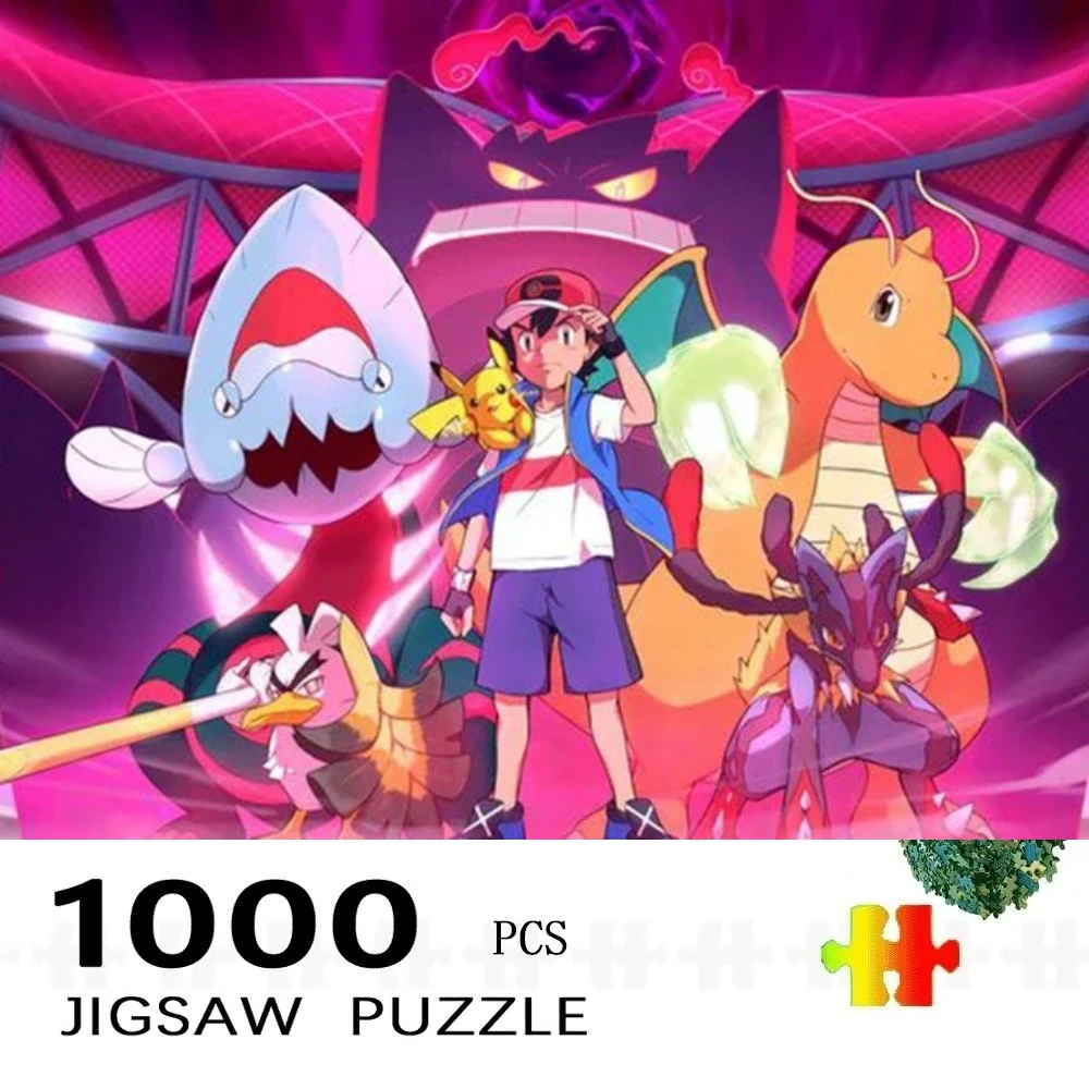 

1000pcs Jigsaw Puzzle, Pokemon Japanese Cartoon Anime Puzzle, Perfect for DIY Creative Fun with Family,Gift ,teasing Toy