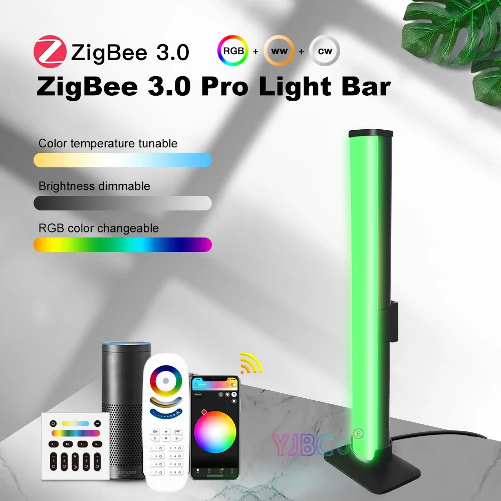 

GLEDOPTO ZigBee 3.0 RGBCCT 4W Light Bar 5V USB Tuya Smart Life SmartThing Homey Alexa App Voice RF Remote Control Night Light