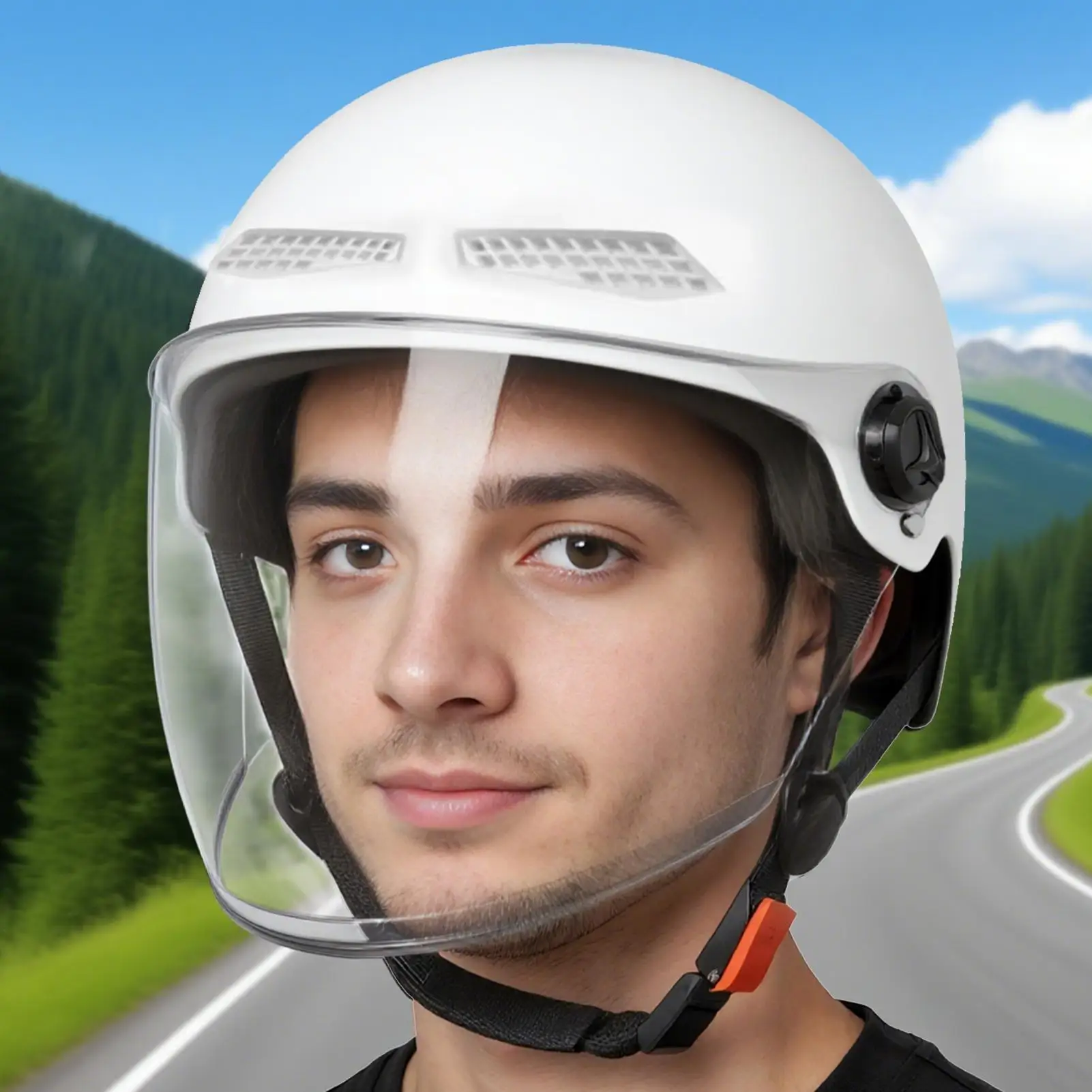 

Мотоциклетный полушлем для мужчин, шлем с открытым лицом, ретро, быстросъемная солнцезащитная шапка с открытым лицом для езды на мотор, квадроцикле, скутера