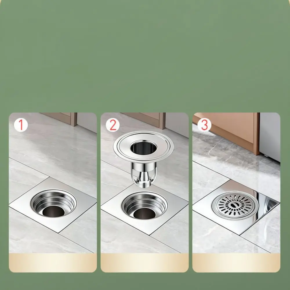 Anti Smell Floor Drain Core Bathroom Sewer Stopper Stainless Steel Sink Filter Net Prevent Hair Clogging Gadget Tool