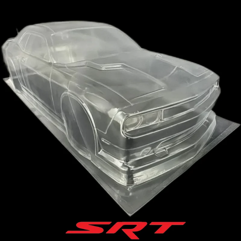 RC 1/10 PVC SRT Challenger Hellcat Body shell 190mm width 260mm wheelbase With Spoiler For 1/10 RC Drift MST HSP REVED YOKOMO