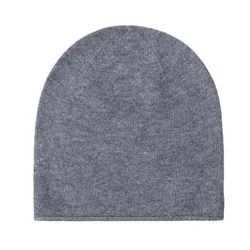 Knitted Seamless Marino Wool Beanies Unisex Women Hat Autumn Winter