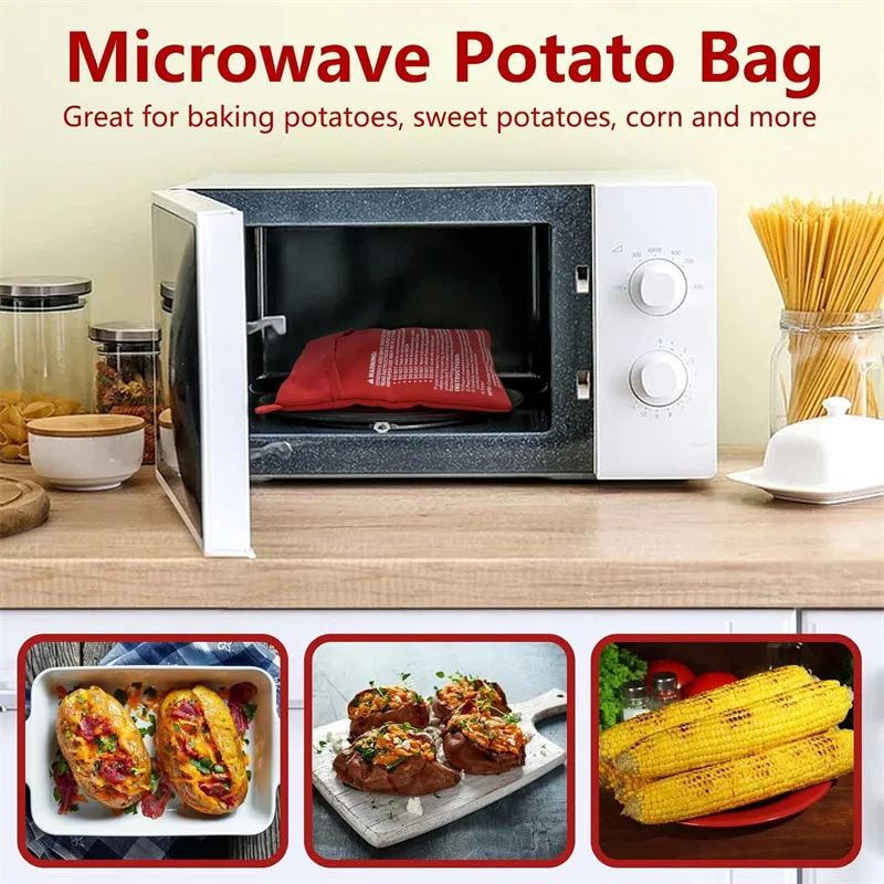 1/2pcs Microwave Oven Potato Cooker Bag Baked Potato Microwave Cooking Potato Quick Fast kitchen accessories kitchen gadgets