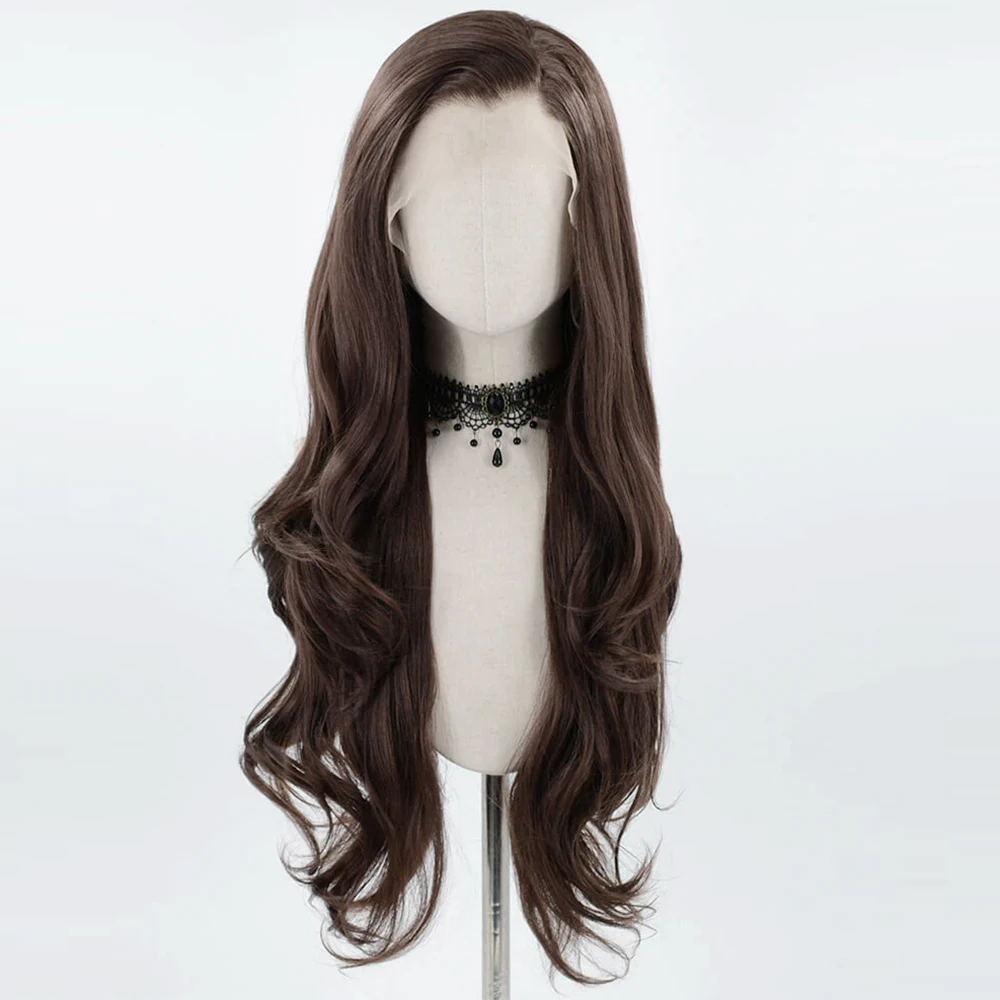 Webster Long Body Wave 13X4 วิกผมสังเคราะห์ลูกไม้ด้านหน้าด้านหน้าสีดําสีส้ม Ombre Wavy Lace ด้านหน้า Wigs สําหรับผู้หญิงสีดําธรรมชาติ