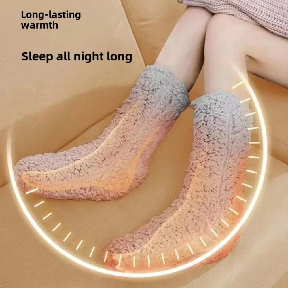 جوارب أرضية ناعمة وصديقة للبشرة، جوارب نوم للرجال والنساء، جوارب شتوية للثلج، أغطية ساق منزلية، جوارب سجادة، #6