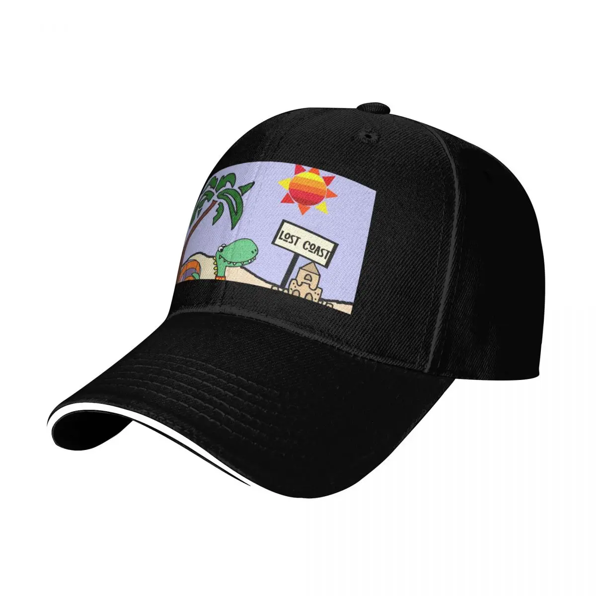 Delphi Freeman LOST COAST *Song Art* Baseball Cap Summer Beach Travel Streetwear Hip Hop Trendy Vintage Retro Embroidered