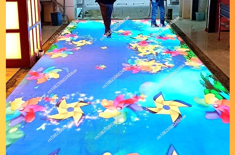 

Interactive led floor tiles, treadable and load-bearing, smart sensor, indoor/outdoor waterproof full-color stage performance