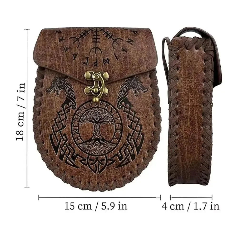 กระเป๋าหนัง PU สำหรับใส่ลูกเต๋า DND ลายเซลติก 5 แบบ กระเป๋าใส่ของน่ารักแบบมีเชือกสำหรับเล่นเกม D&D ของขวัญแนว RPG กระเป๋าใส่เหรียญ ใหม่