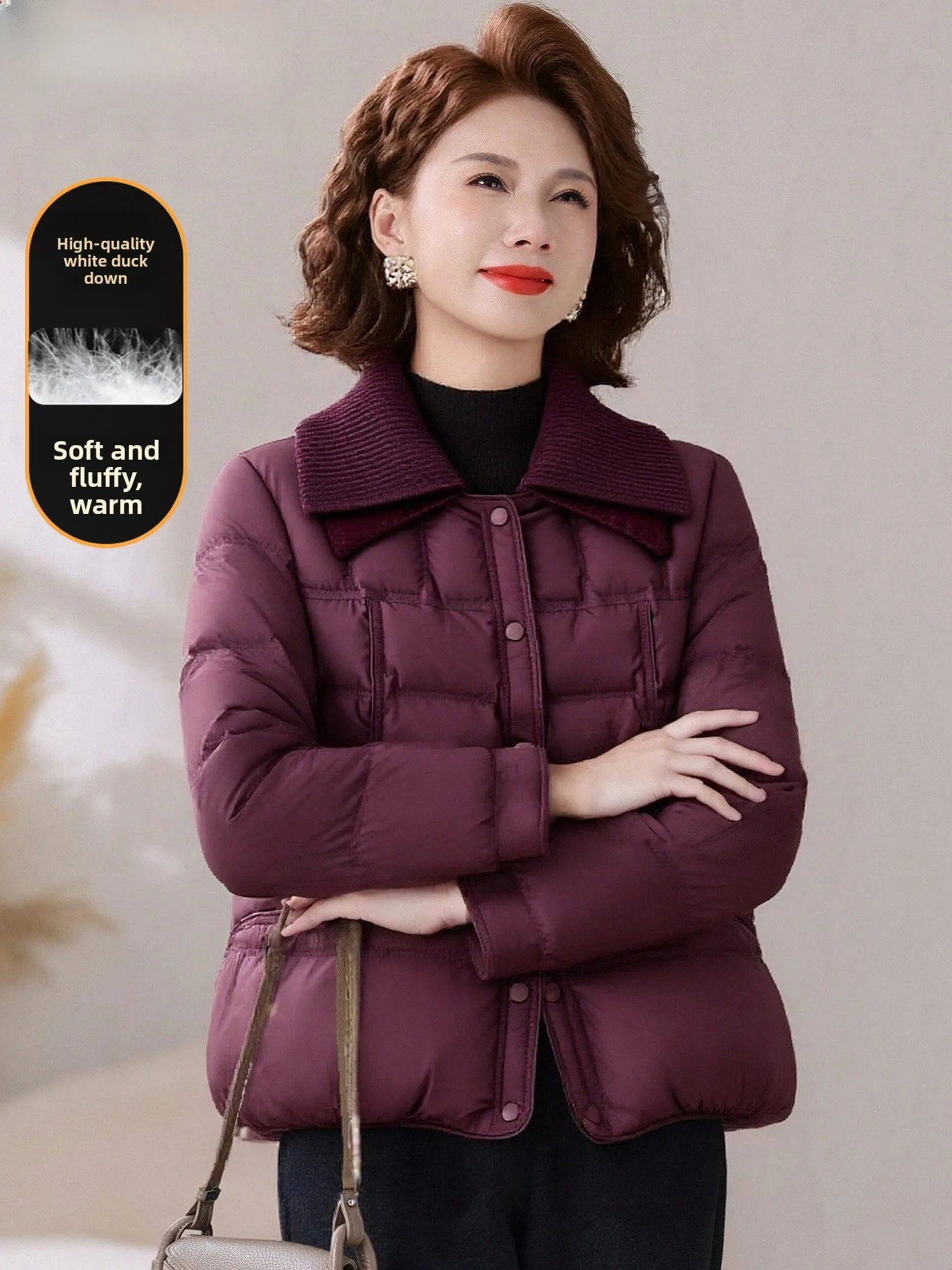 

Зимняя верхняя одежда Ele ort down Jaet для женщин среднего и старшего возраста: теплая хлопковая одежда в корейском стиле от бренда Sli