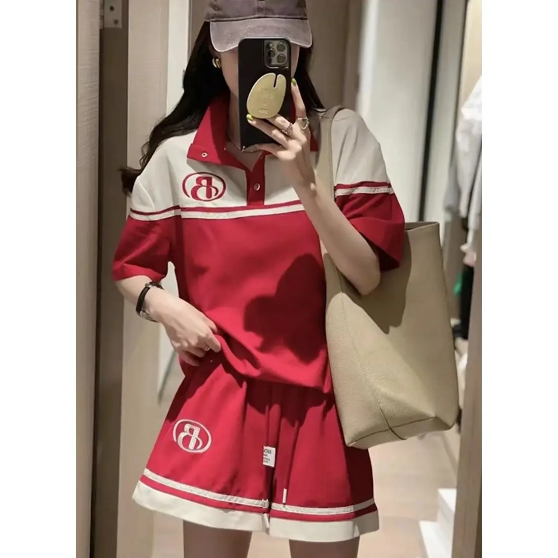 

Korean Fashion Embroidery Patchwork 2 Piece Sets Button Up Lapel Blouse and Short Pant Women Outfits Sports Loose Casual Summer