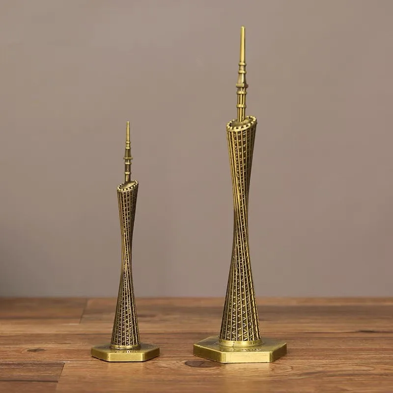 Landmark Building Model Guangzhou Xiaomanyao Tourism Oriental Pearl TV Tower Souvenir Handicraft Decoration Home Souvenir