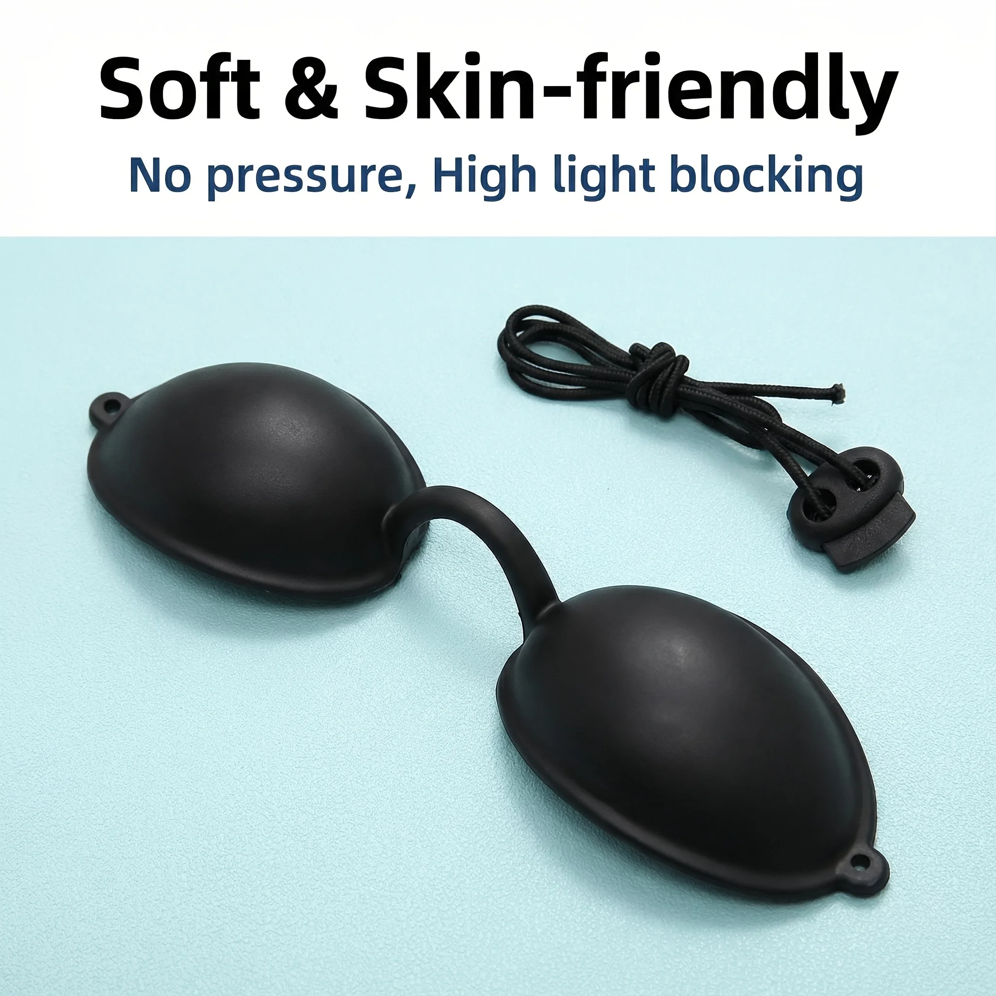 1-6PCS Soft Sunbathing Eyewear Tanning Goggles Beach Adjustable UV Skin Tanning Eye Protection UV Shield Glasses Black