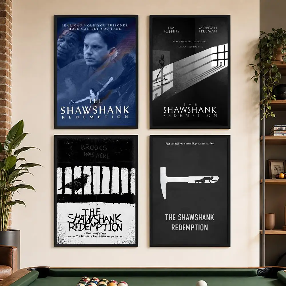 The Shawshank Redemption Poster Peel And Stick Matte Self Adhesive PVC Waterproof Removable Frameless Bedroom Living Room
