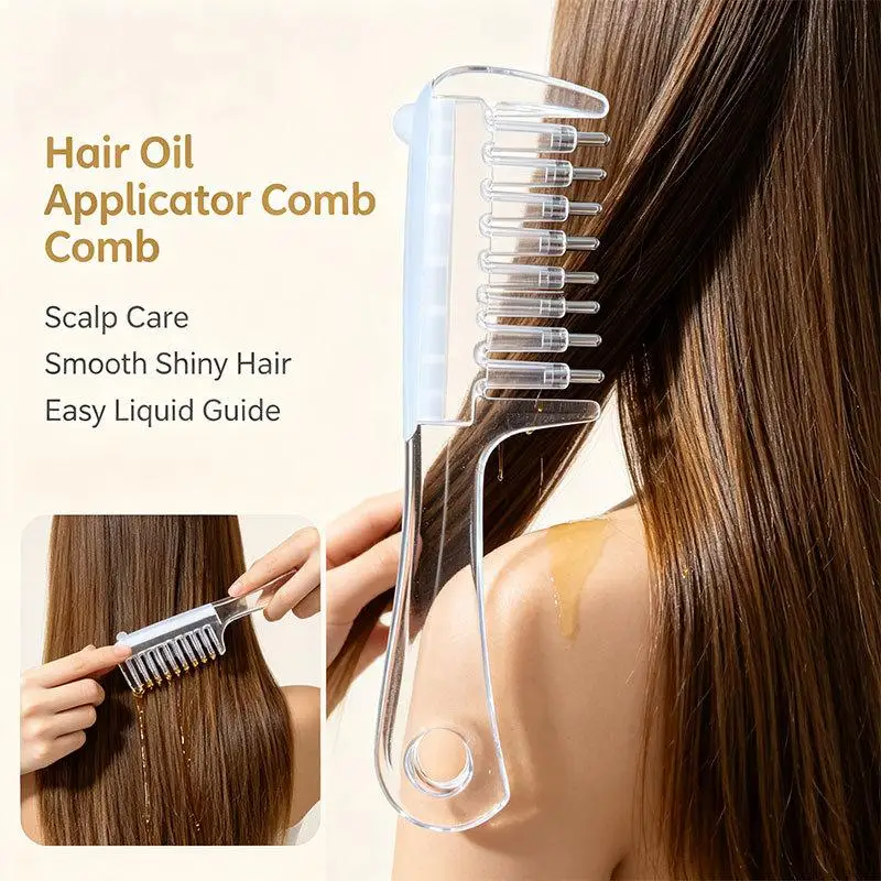New Scalp Liquid Guide Comb Portable Head Applicator Massager Roller Ball Brush For Hair Growth Essential Oil Medicine Liquid