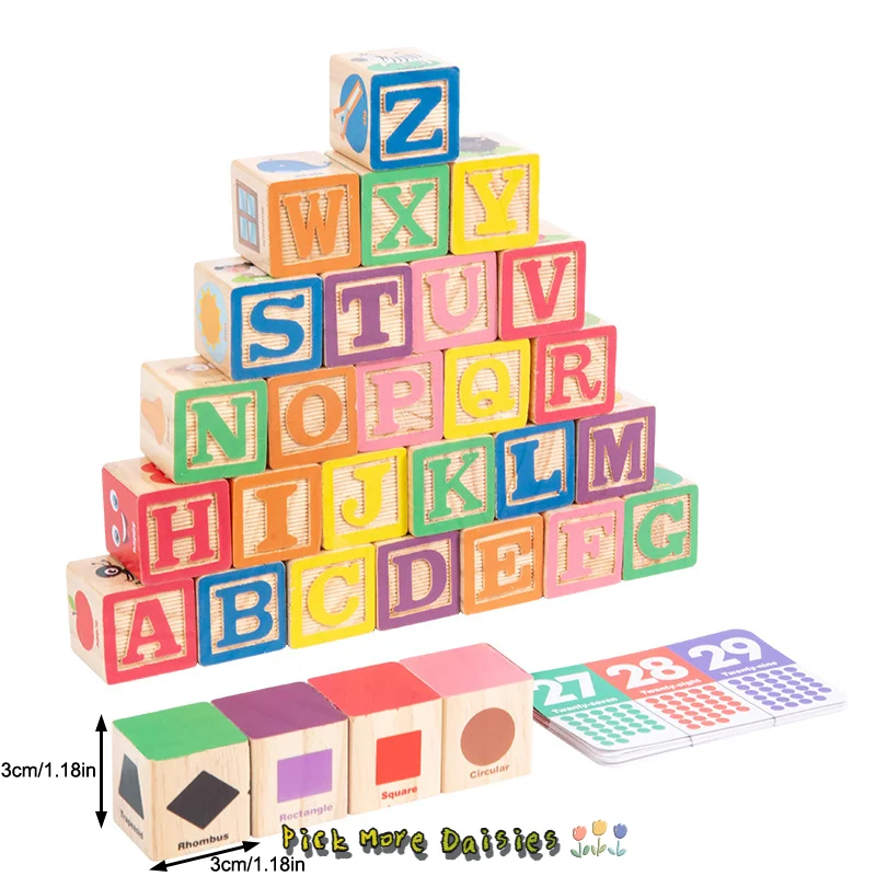 Montessori Holz Anzahl Blöcke Frühen Lernen Spielzeug Für Kinder Buchstaben Form Farbe Tier Erkenntnis Vorschule Pädagogisches Puzzle