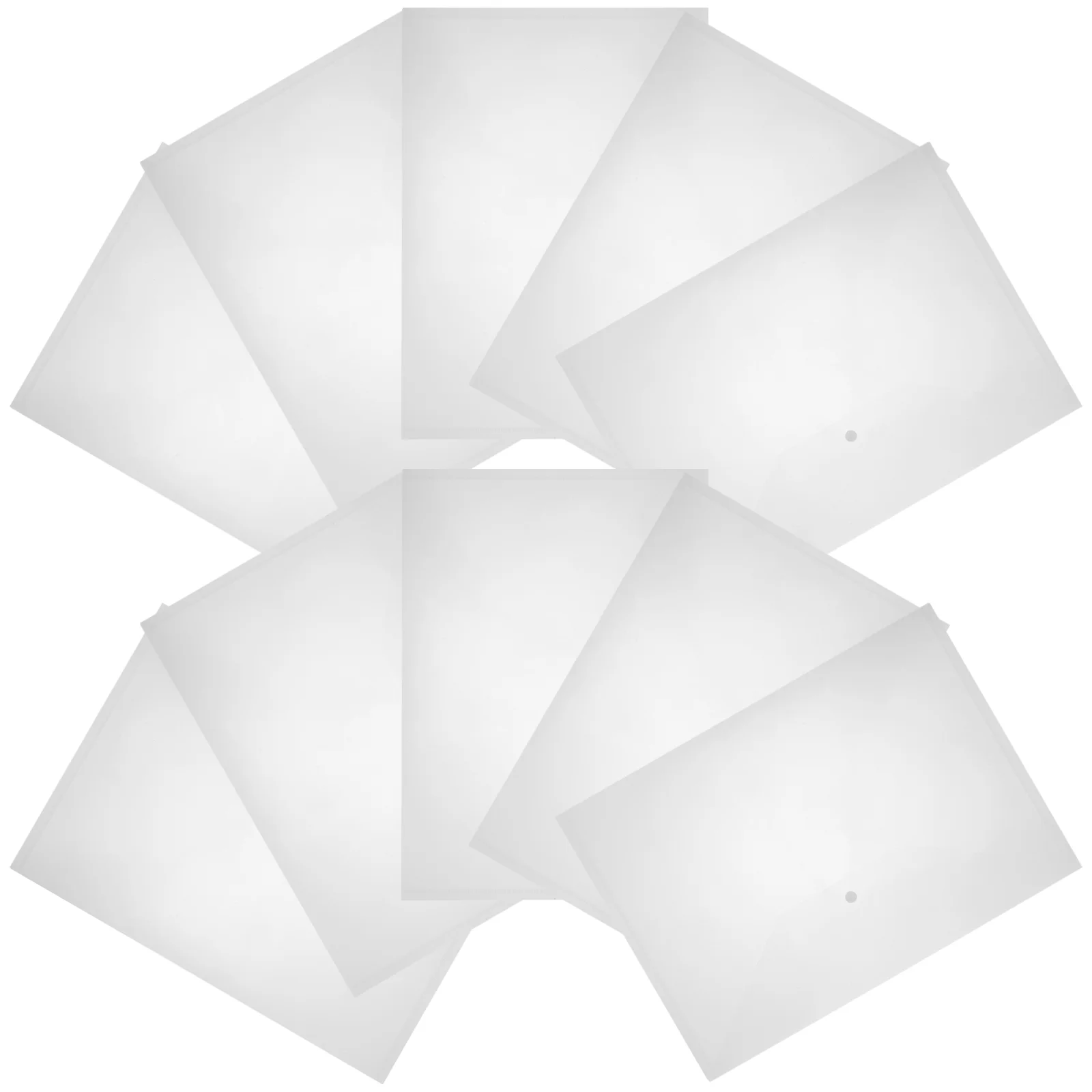 10 Pcs Transparent File Bag Office Supplies Button Design Bags Organizer Document Folders Holders