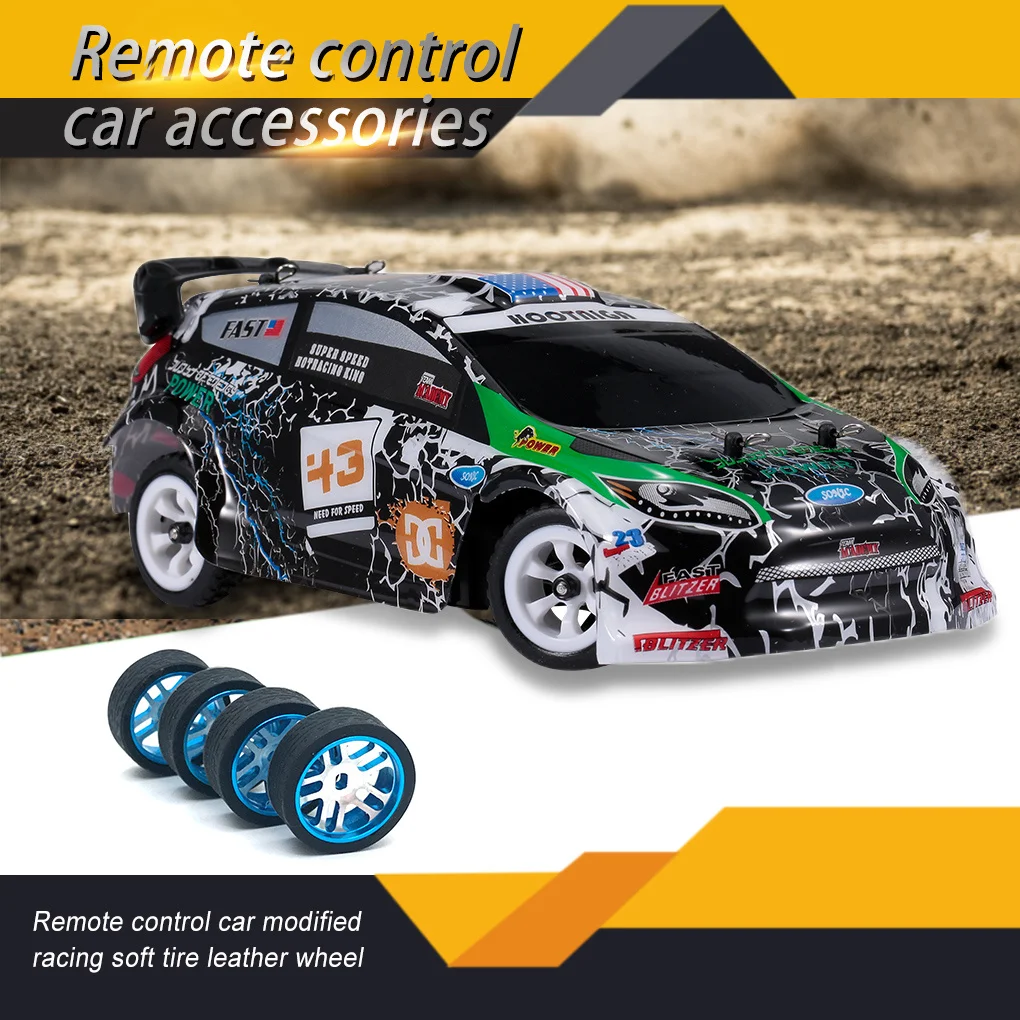 Pack of 4 1/28 Remote Control Model Cars Racing Tire Tires Supplies Replacement for k969 k979 k989 k999 p929