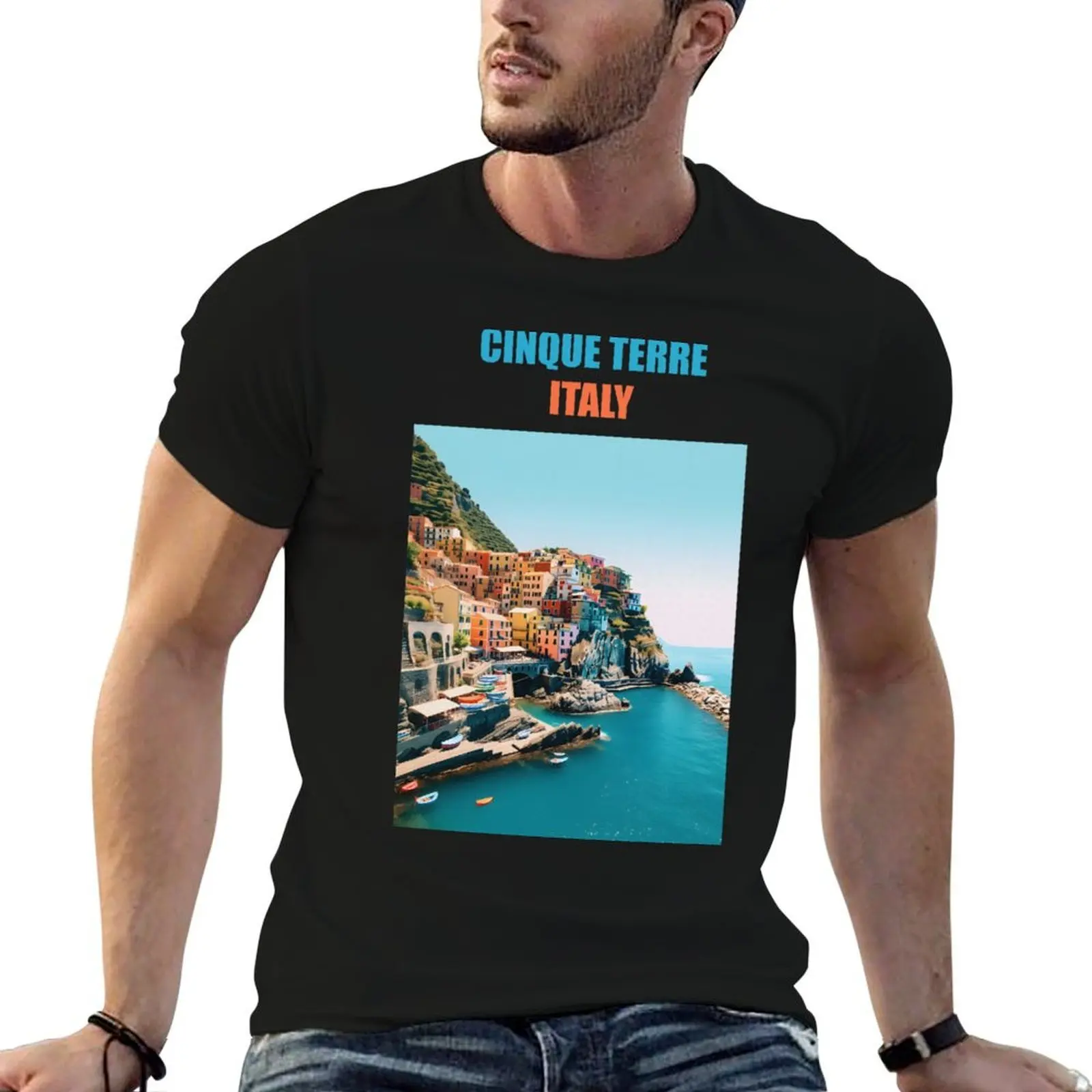 Cinque terre Italy T-Shirt man t shirt plus sizes men t shirt