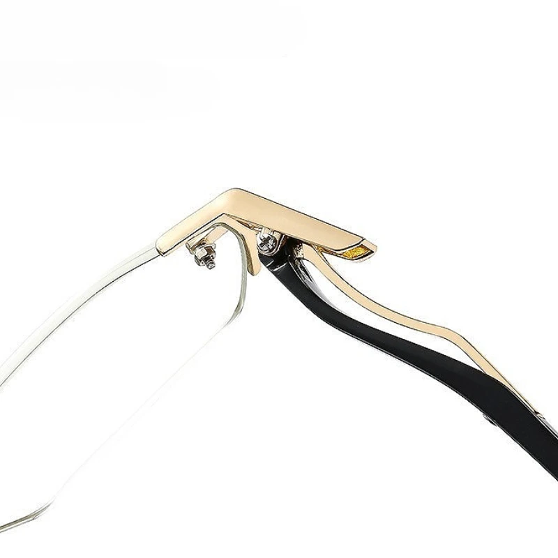 Square Rimless Belt Legs Reading Glasses Frame for Men Women Luxury Brand Business Presbyopia Eyeglasses Prescription Eyewear 3