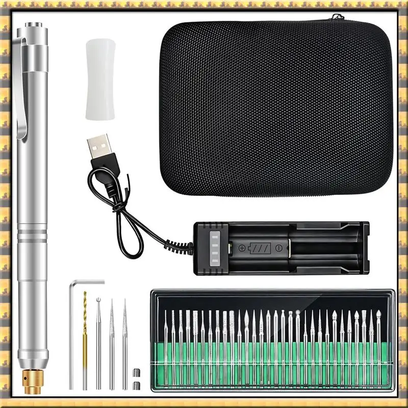 

Набор электрических микро-гравировальных ручек с USB-зарядкой, беспроводные роторные инструменты для дерева, камня, ювелирных изделий