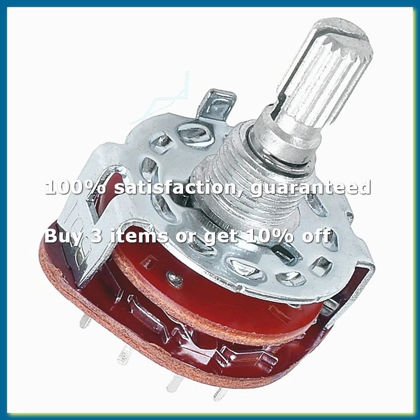 Electronic Machine 4P3T 4Pole 3 Position 2 Deck 16 Pin Rotary Switch