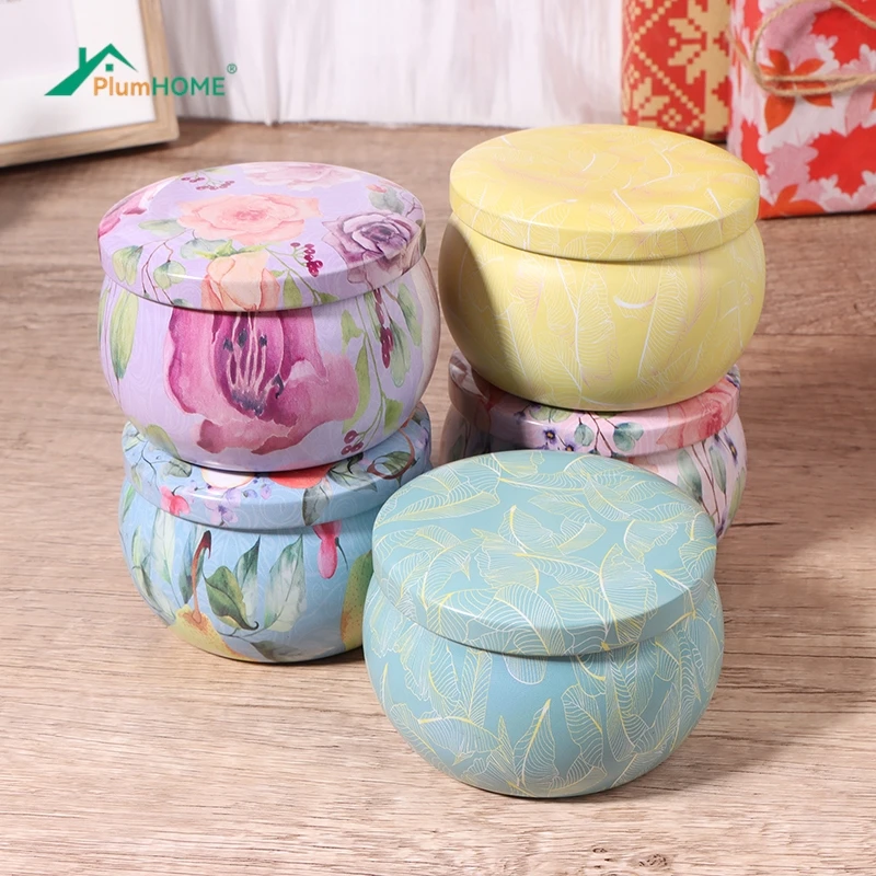 

New Arrive 4OZ Sealed Metal Box Jar Tea Bottles Jewelry Storage Organizer Handmade Candles Container Girl Gifts Empty Case