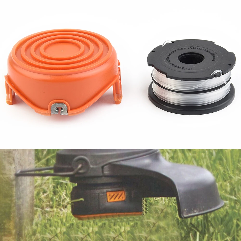 Upgraded Replacement Set for Black & Decker GL687 GL690 String Trimmer Green Cover Cap and Spool & Line Included