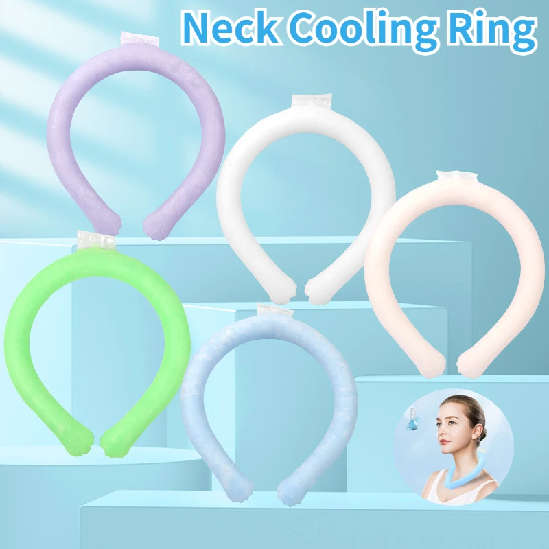 

1pcs Neck Cooling Ring Neck Summer Cooler Rings Cool Tube Collar Reusable Neck Cooling Ring Ice Cushion Tubes for Outdoor