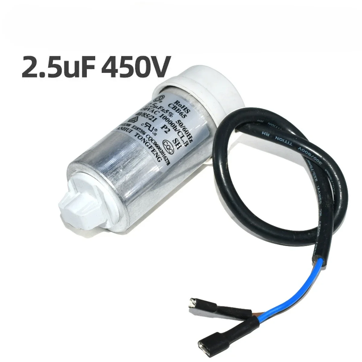 

Suitable for refrigerator freezer capacitor with wire CBB65 2.5 uF 3UF 4UF 5UF 450V motor start capacitor