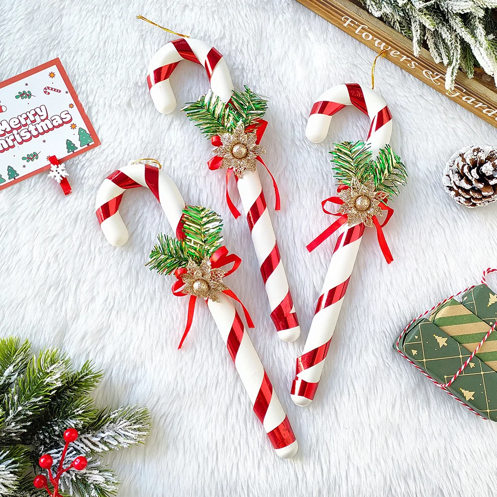 

Новые хит продаж, рождественские украшения, рождественские костыли, золотые цветочные украшения, подвески, праздничные украшения для атмосферы