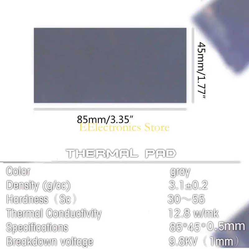 B03C Bantalan Termal untuk CPU GPU Bantalan Tahan Panas Silikon Penghilang Panas 85X45Mm Ukuran Lebih Banyak