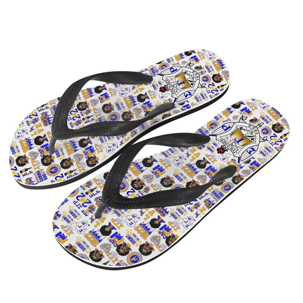 Sigma Gamma Rho Cartoon Print Ladies Flip Flops New Home Indoor Soft Bottom Non-slip Slippers Dormitory Seaside Resort Sandals