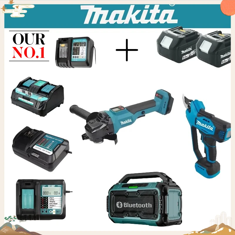 

2026Makita 18V Gun Cutting Machine Set Brushless Grinder Butter Gun And Including various accessories for the charger